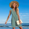 Women's White/Black Ruffle Hem Mini Cover-Up Dress - Cupshe - 4 of 4