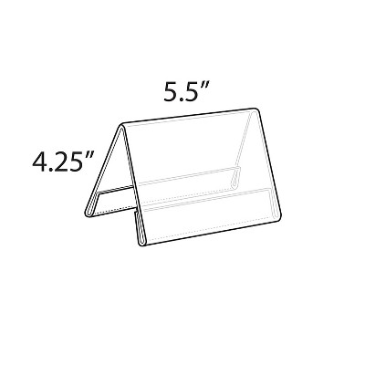 Clear Acrylic Two-Sided Landscape Desktop Holder, 4.25 x 5.5 inches