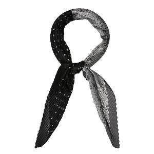 Allegra K Women's Color Block Pleated Cashew Nuts Paisley Neck Scarf Neckerchief Bandana - 1 of 4