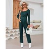 Pregnancy Jumpsuits Crewneck Tie Front Elastic Waist Stretchy Romper - 4 of 4