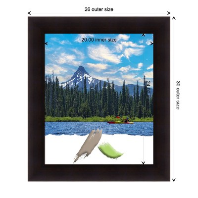 Portico Espresso 32.88" x 29.3" Solid Wood Wall Frame