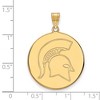 Black Bow Jewelry 14k Yellow Gold Plated Sterling Silver Michigan State Spartans NCAA Extra Large Pendant - 2 of 3