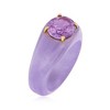 Ross-Simons 3.00 Carat Amethyst and Lavender Jade Ring With 14kt Yellow Gold - 3 of 4