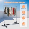 TROPOW Z-Shape Steel Garment Rack with Wheels, 2 PVC Dust Covers (60x50x110/90cm) for Retail/Closet Storage - 3 of 4