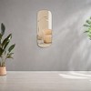 Full-Length Arched Wall Mirror, Frameless Glass Mirror Decor, 47.2" x 18.5" for Bedroom, Living Room, Dressing Room - Elegant Black Finish - 4 of 4