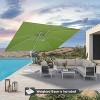 PURPLE LEAF  Patio Umbrella White Cantilever Offset Umbrella Rectangle Outdoor Umbrella with 360-degree Rotation - 3 of 4