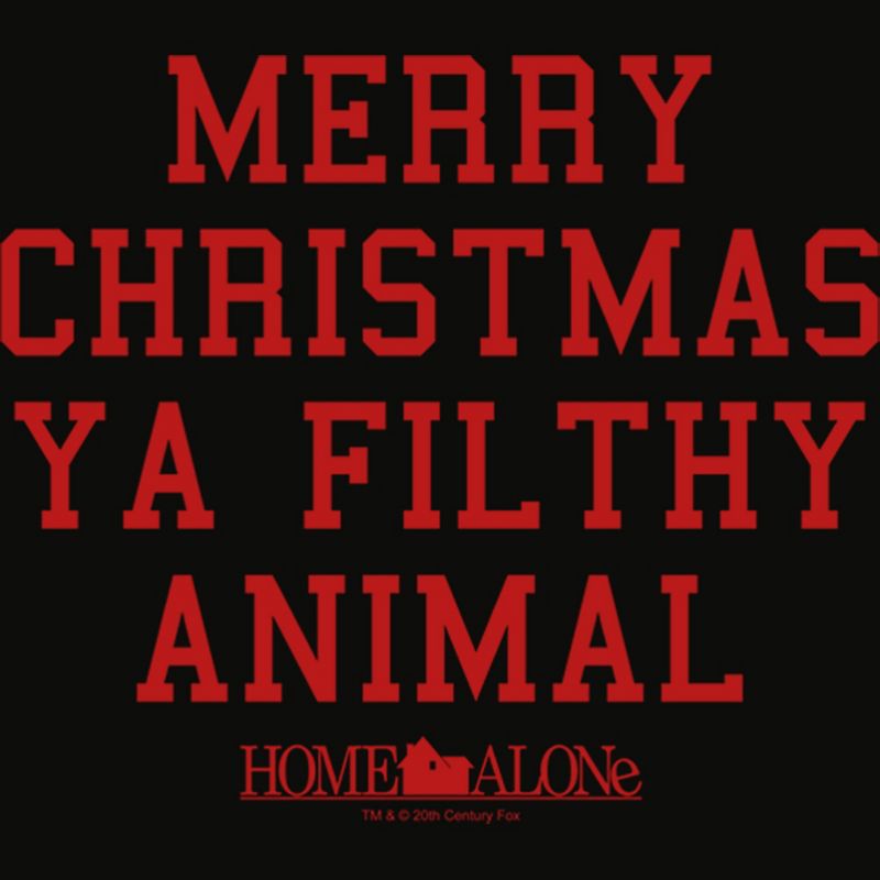 Men's Home Alone Merry Christmas Ya Filthy Animal Long Sleeve Shirt, 2 of 5