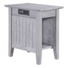AFI Nantucket Solid Wood Side Table with Device Charger in Driftwood - 2 of 4