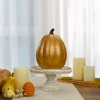 Northlight 9.75" Gold and Orange Greek Key Textured Autumn Pumpkin Tabletop Decoration - 2 of 4