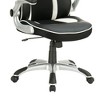Vynxaria Black and Silver Adjustable Height Office Chair - 3 of 4