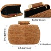 FATMOON Straw Clutch Purse for Women Wedding Hand-Woved Evening Straw Handbag Party Wedding Summer Beach Bag Wicker clutch - 3 of 4