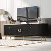 70.9" MDF Modern TV Console Table with 4 Drawers, Sideboard Cabinet with 1 Cabinet and Metal Legs for Living Room - 3 of 4