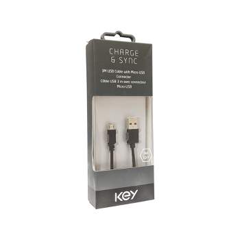 KEY 10 foot Extra Long Micro USB Cable (3M), Universal - Black