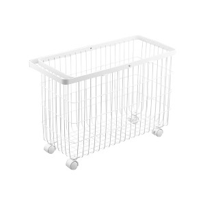 Yamazaki Home - Rolling Wire Basket (14.8" H) - Steel - 1 of 4
