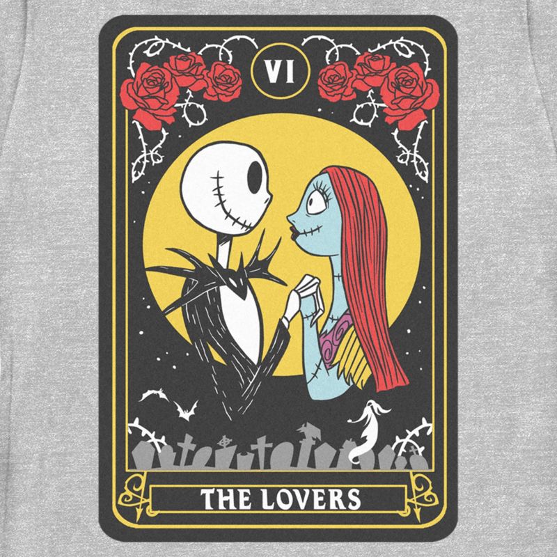Women's The Nightmare Before Christmas The Lovers Tarot Card T-Shirt, 2 of 5