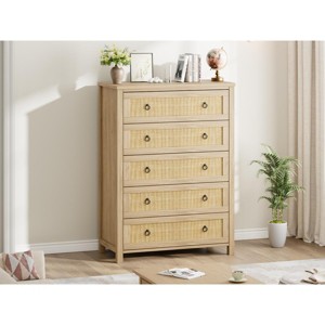 3 Dresser for Bedroom, 29" Tall Dresser, Modern Tall Drawer Dresser with Storage, Wooden Closet Dressers Chest of Drawers, White - 1 of 4