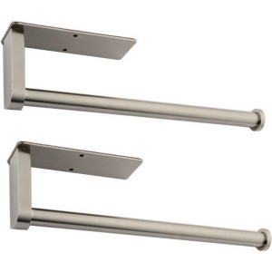 Stainless Steel Paper Towel Holders, 12-inch, 2-Pack - Self-Adhesive or Screw Mount for Kitchen. - 1 of 4