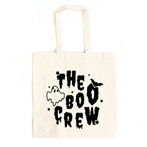 City Creek Prints The Boo Crew Bat And Ghost Canvas Tote Bag - 15x16 - Natural - 1 of 2