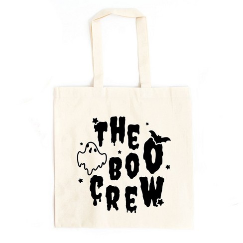 City Creek Prints The Boo Crew Bat And Ghost Canvas Tote Bag - 15x16 - Natural - image 1 of 2