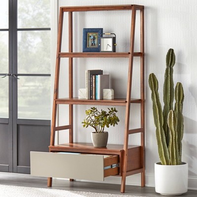 Lifestorey Nordic Ladder Bookcase with Drawer - Thumbnail 2