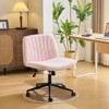 Karl Home |Dark Grey Teddy Velvet Adjustable Height Swivel Office Chair - 4 of 4