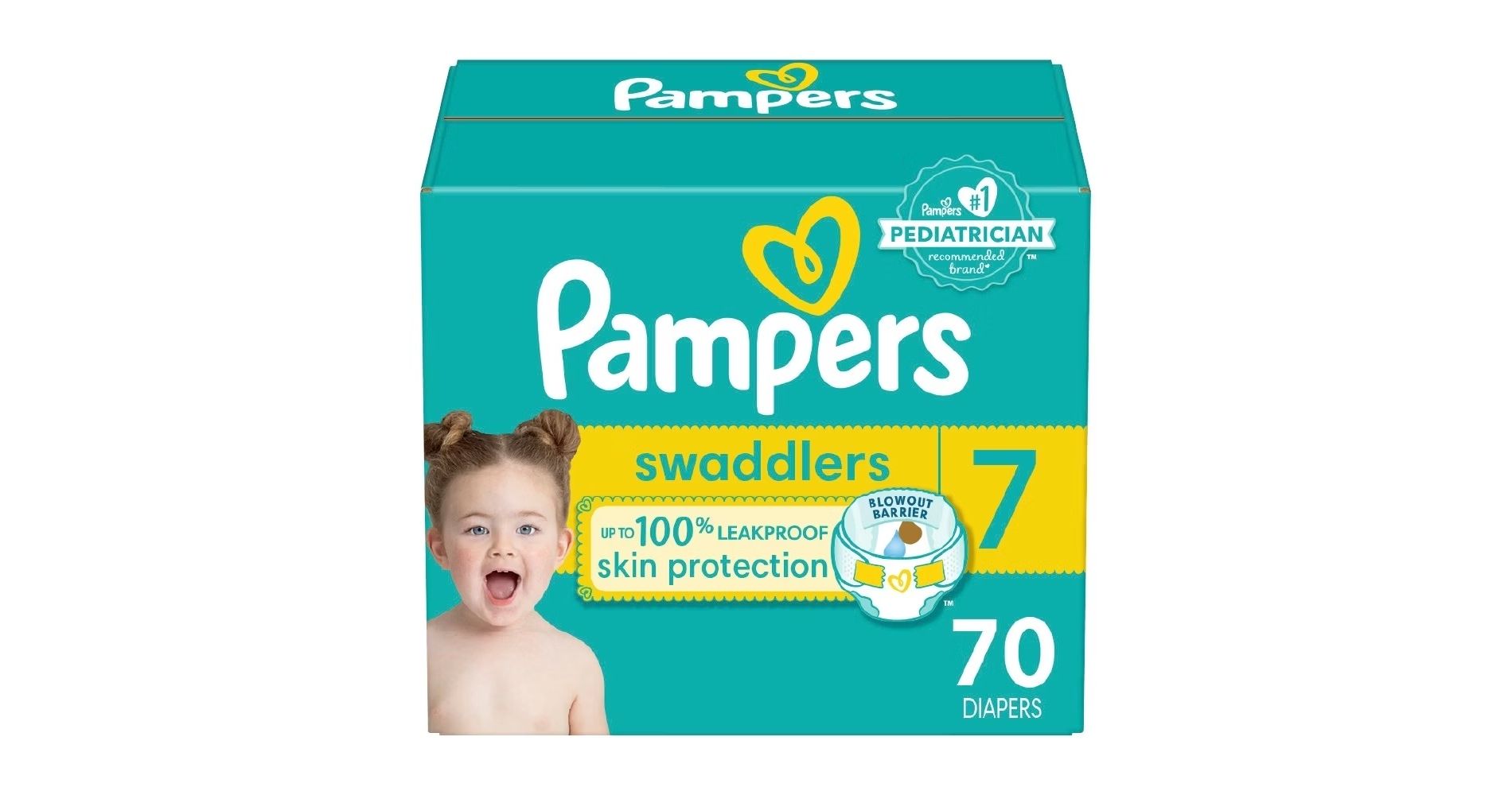 Pampers Swaddlers Sensitive Disposable Diapers - Size 7 - 70ct