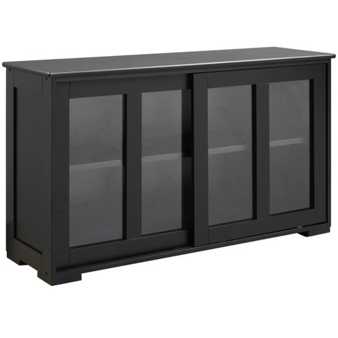 Homcom Modern Kitchen Sideboard, Stackable Buffet Cabinet, Sliding ...