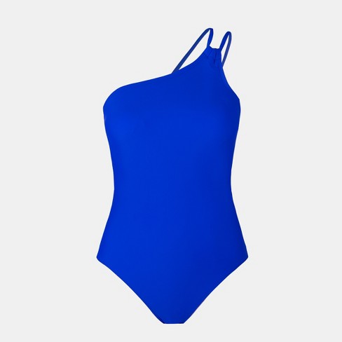 Women's Square Neck Paneled Tummy Control One Piece Swimsuit -  Cupshe-XS-Blue