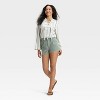 Women's High-Rise Pleated Jean Shorts - Universal Thread™ - 3 of 4