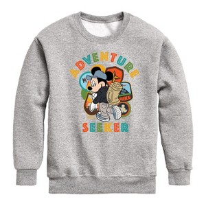 Boys' - Disney - Adventure Seeker Graphic Long Sleeve Fleece Sweatshirt - 1 of 4