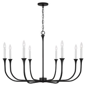 Capital Lighting Decklan 8 - Light Chandelier in  Black Iron - 1 of 4