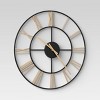 20" Decorative Wall Clock Gold/Black - Threshold™ - image 2 of 2