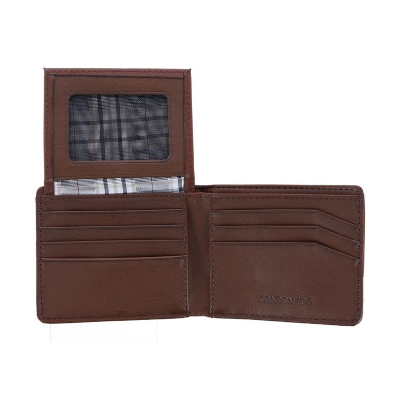 London Fog Men's Leather Bifold Passcase Wallet, 4 of 5