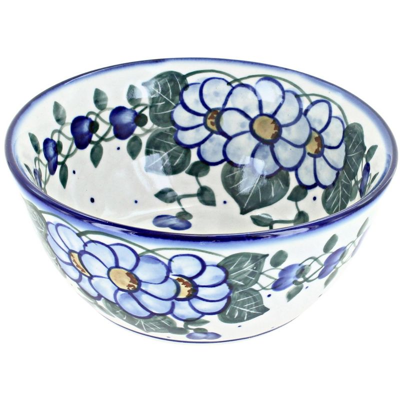 Blue Rose Polish Pottery WR Unikat Cereal Bowl, 1 of 2