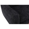 Black Classic Mid-Century 360 Degree Swivel Armchair, Teddy Fabric - 3 of 4
