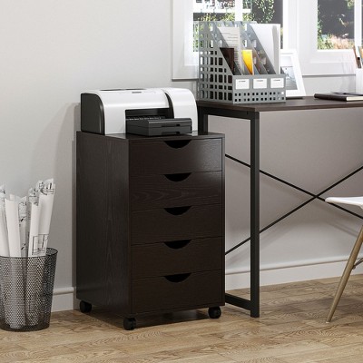 NicBex 3-Drawer Chest Mobile File Cabinet with Wheels Lateral Mobile Filing Under Desk Storage for Home, Office