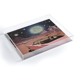 Samantha Hearn Pink Car in Space Vintage Acrylic Tray - Deny Designs - 1 of 4