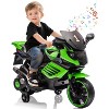 6V Kids Ride On Motorcycle w/Training Wheels, Electric Bike Toy w/Headlight, Horn & Music, Gift for Ages 3-6 - 2 of 4