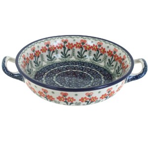 Blue Rose Polish Pottery C40 Ceramika Artystyczna Mini Casserole Dish with Handles - 1 of 1