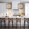 Rennnsan Fyrellen 16"W 10-Light Square Dandelion Crystal Industrial Dimmable Chandelier in Black - 4 of 4