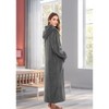 ADR Women's Zip Up Robe with Hood, Women's Long Zipper Robe, Warm Cozy Hooded Bathrobe - 2 of 3