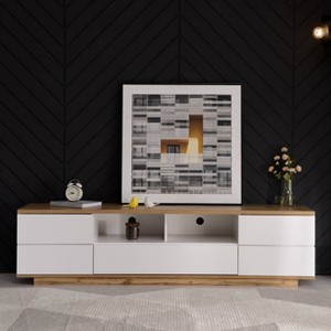 VYNXARIA Modern Multi-Functional TV Stand for TVs Up to 80" - Stylish Media Console with Concealed Storage - 1 of 4