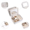 Unique Bargains Travel Girl's Gifts Small Portable PU Leather Jewelry Organizer Case - 3 of 4