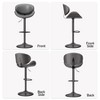 Sapphtopaz Modern Swivel Bar Stools Set of 2 with Bentwood Seat&Back PU Upholstered Counter Bar Stools with Adjustable Height for Kitchen Island - 2 of 4