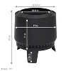 Sunnydaze Heavy-Duty Steel Smokeless Fire Pit - Includes Protective PVC Cover and Poker - 21-Inch H - Black - 4 of 4