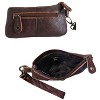 Amerileather Orka Wristlet Purse – Top Grain Cowhide Leather, Compact Everyday Organizer, Sleek Brown Finish - 4 of 4