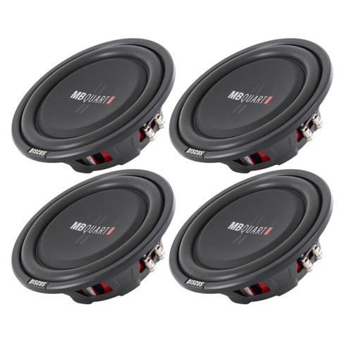 4) MB Quart DS1-254 400 Watt 4 Ohm Shallow Slim Subwoofers Car Truck DVC  Subs