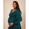 Women's Smocked Babydoll Long Sleeve Mini Dress | Motherhood Maternity - 4 of 4