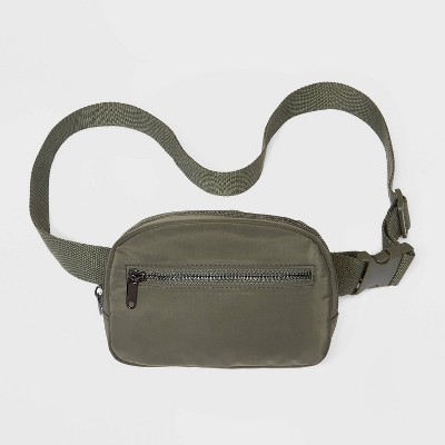 Bum Bag Over Sized Olive Green Leather Fanny Pack Extra 