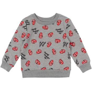 Rolling Stones Girls French Terry Pullover Sweatshirt Toddler to Big Kid